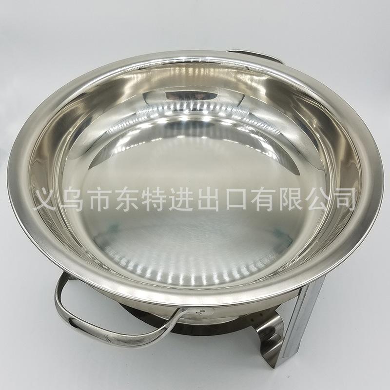 Factory direct sales of stainless steel alcohol stoves, hotel right-angle round dining stoves, buffet hanging lid dining stoves, hotel buffei stoves details Picture