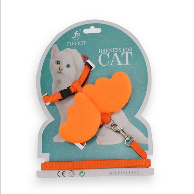 Angel Wings cat leash Candy color adjustable cat leash to keep your cat out of the leash undefined