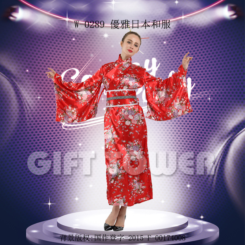 狂欢节服装舞台表演服COSPLAY服装W-0289优雅日本和服详情图1