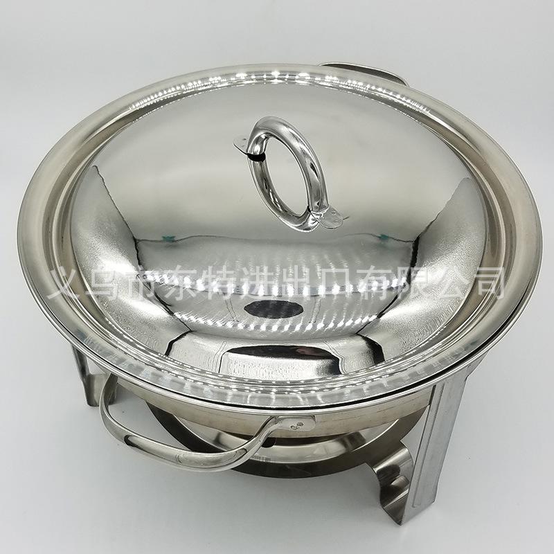 Factory direct sales of stainless steel alcohol stoves, hotel right-angle round dining stoves, buffet hanging lid dining stoves, hotel buffei stoves