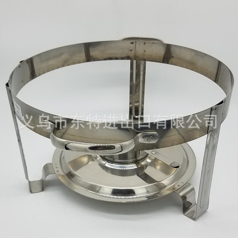 Factory direct sales of stainless steel alcohol stoves, hotel right-angle round dining stoves, buffet hanging lid dining stoves, hotel buffei stoves Application Scenario