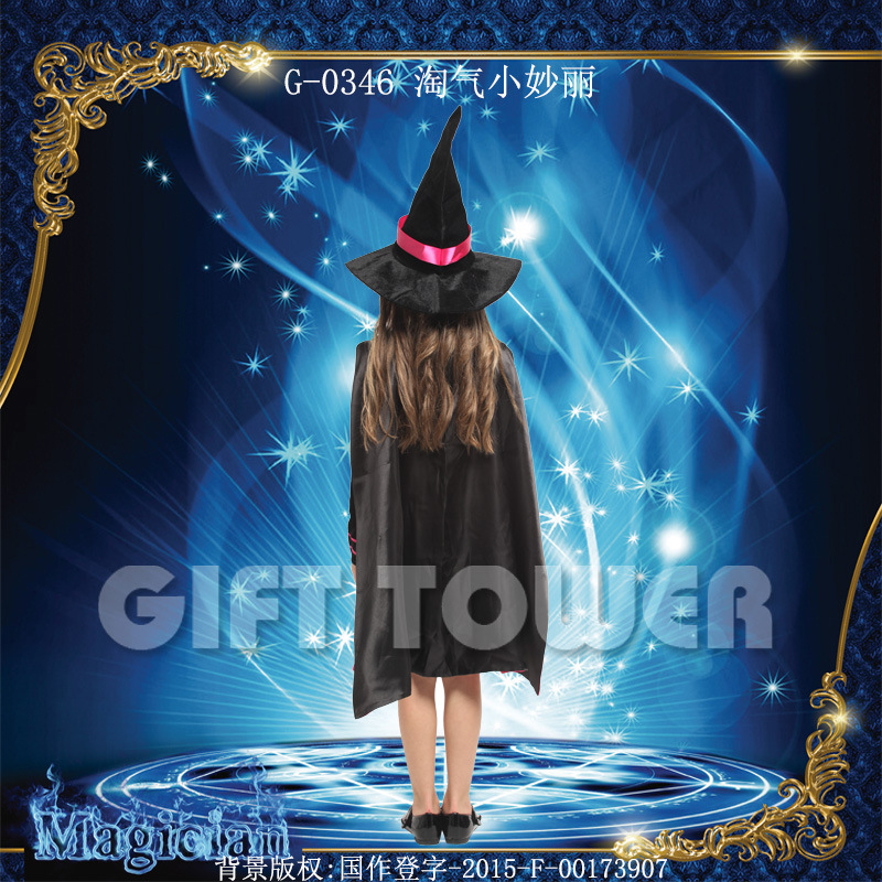 Halloween costume Magic Witch Costume G-0346 Naughty Little Hermione Girl Dress Pengpeng Role-playing Costume Item Picture