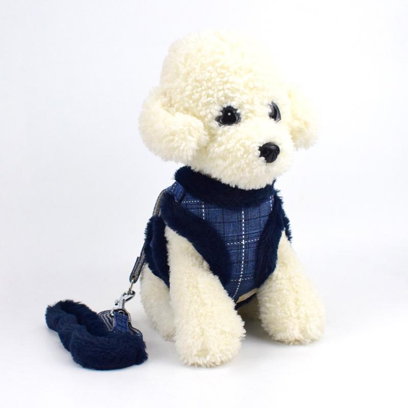 Winter new pet chest strap retractable teddy dog leash warm pet leash wholesale undefined