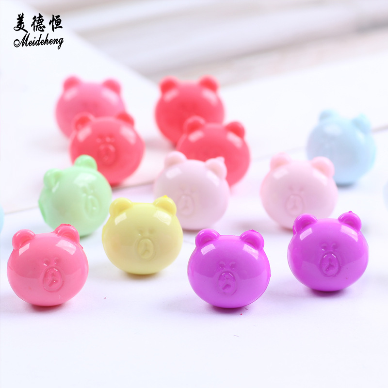 Spring-colored handmade beaded cartoon animal style straight-hole irregular-shaped beads diy children's educational toy beads accessories details Picture