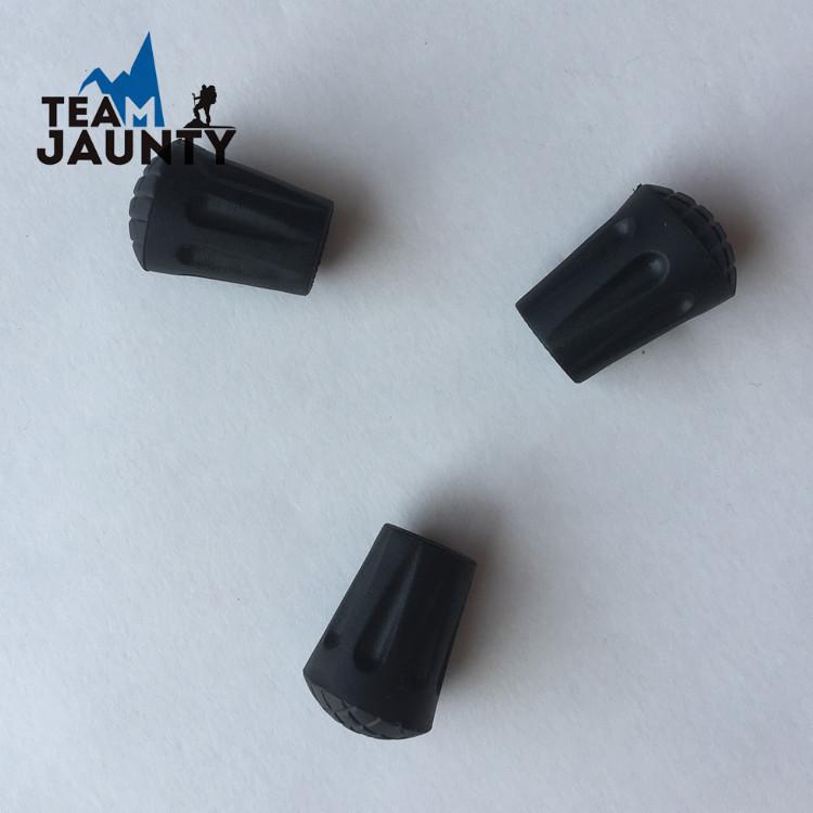 Trekking poles, hiking sticks, universal accessories, short poles, pointed tips, outdoor walking sticks, anti-slip foot covers, made of rubber material details Picture