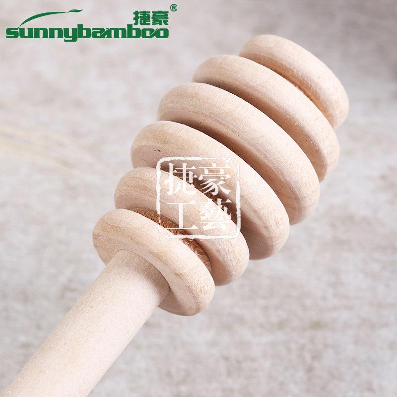 Jiehao Craft's new best-selling wooden bee spoon, natural wood practical stirring stick, kitchen helper wholesale Item Picture