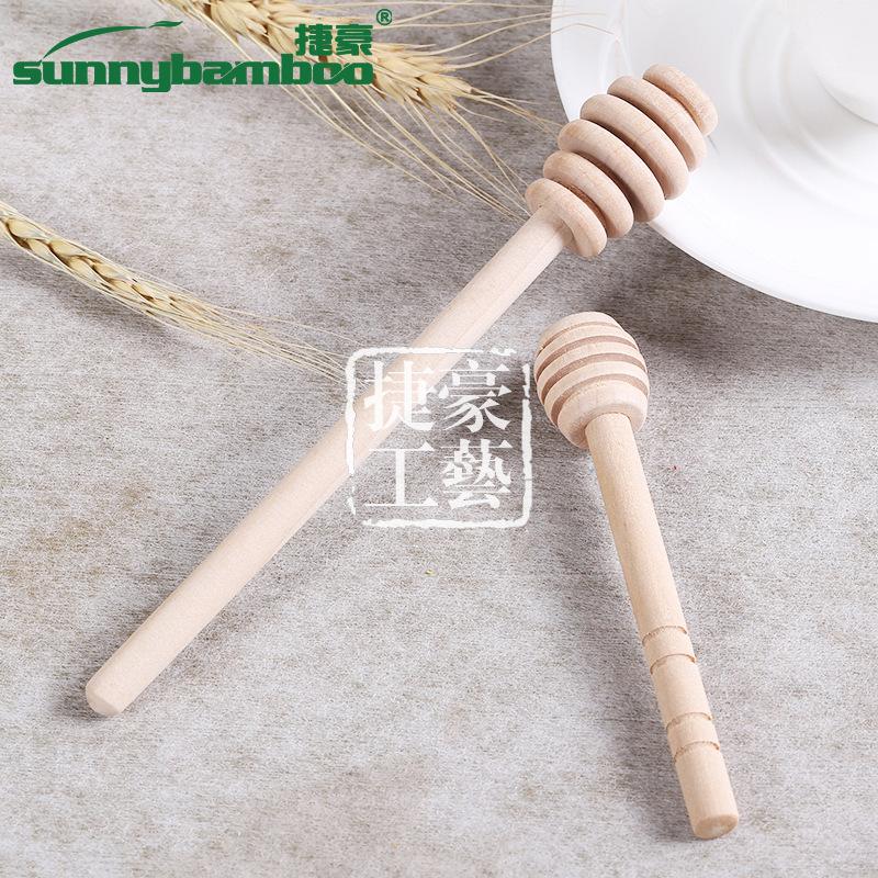 Jiehao Craft's new best-selling wooden bee spoon, natural wood practical stirring stick, kitchen helper wholesale Specification image
