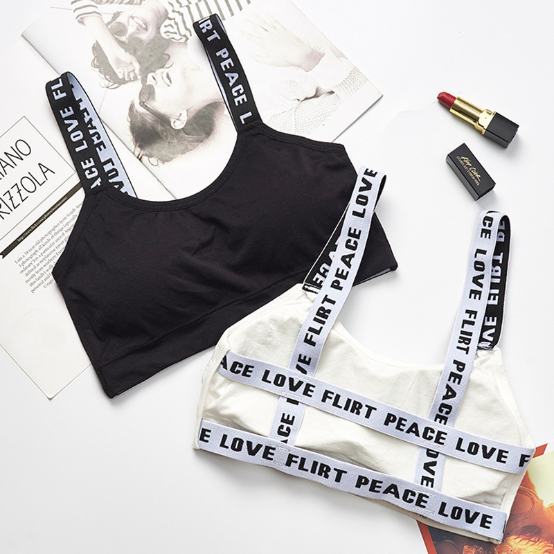 New seamless strapless undergarments without steel rings, with letters, comfortable base and sporty halter tops, sold directly by the manufacturer for women