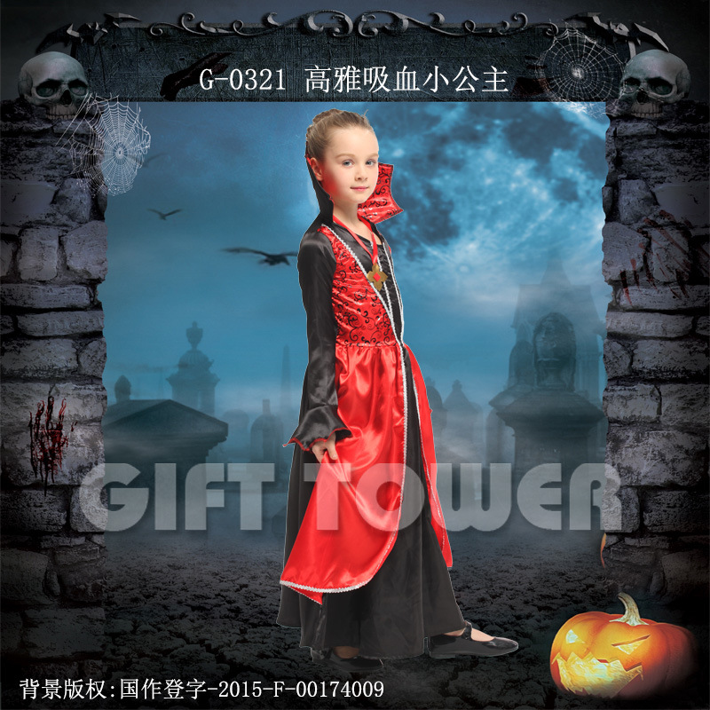 Vampire costume, magic witch costume G-0321, elegant vampire little princess role-playing costume, Halloween costume Application Scenario