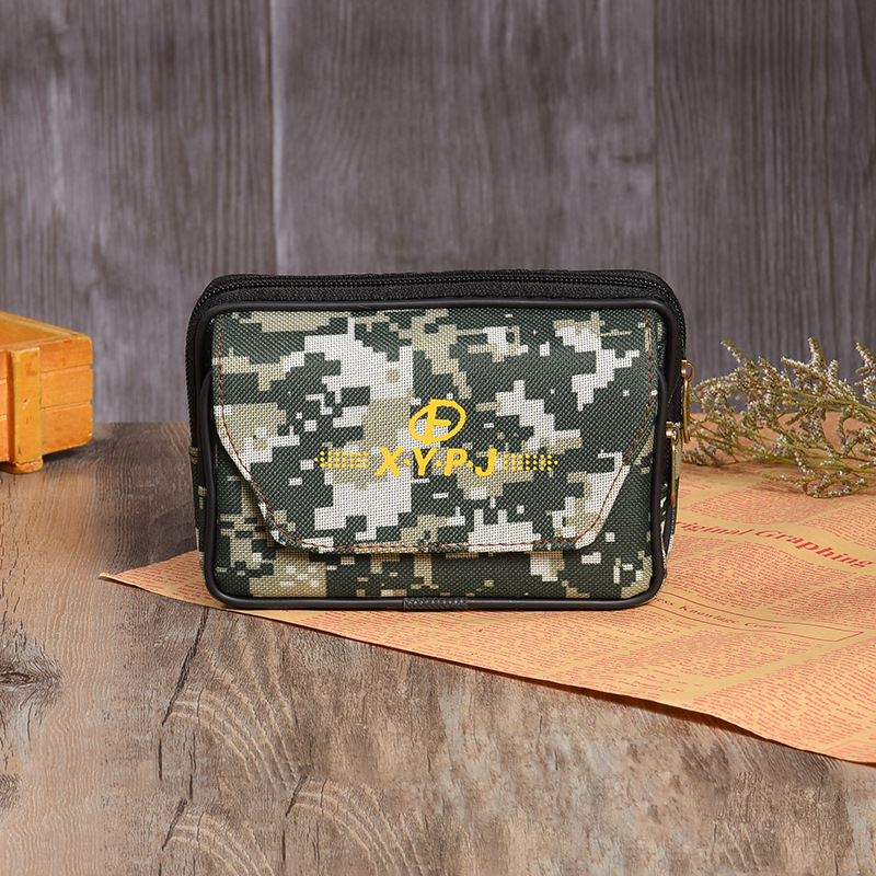 Manufacturers Wholesale Men's Mobile Phone Bag Casual Wear Belt Fanny Pack Mobile Phone Bag Multi-Functional Horizontal Waist Pack Wholesale undefined