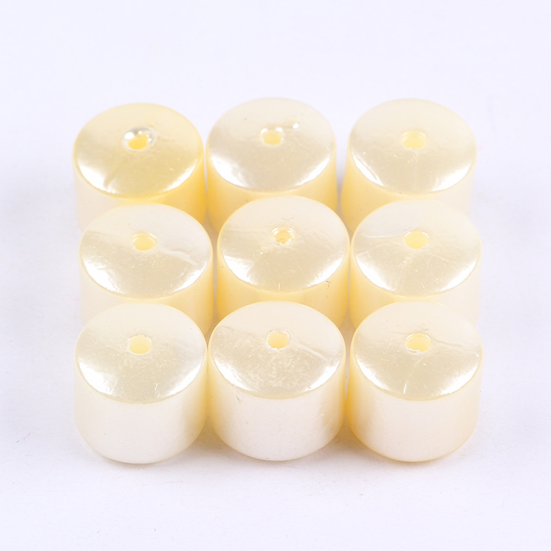 abs straight-hole pearl cylindrical loose beads wholesale factory direct sales diy necklace earrings handcrafted bead accessories materials undefined
