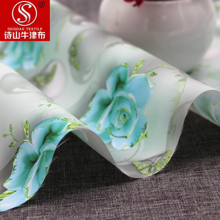 3D digital printing 290T twill fabric imitation nylon fabric PU storage bag waterproof fabric tablecloth Oxford fabric