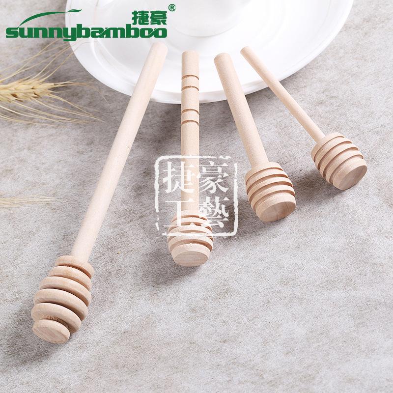 Jiehao Craft's new best-selling wooden bee spoon, natural wood practical stirring stick, kitchen helper wholesale details Picture