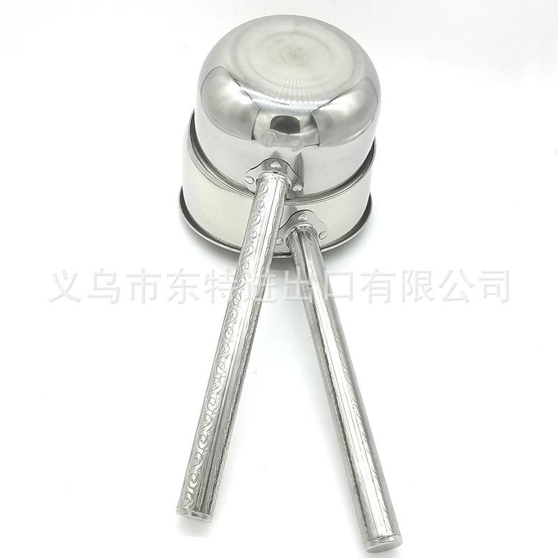 Factory direct sales of stainless steel flat-bottomed long-handled spoons, non-magnetic water ladles, kitchen and hotel extended handle water spoons, household soup spoons undefined