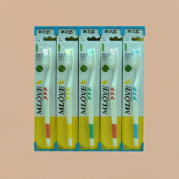 Yiwu daily necessities department store toothbrush wholesale morning love 8009 (seat /30) medium bristle toothbrush