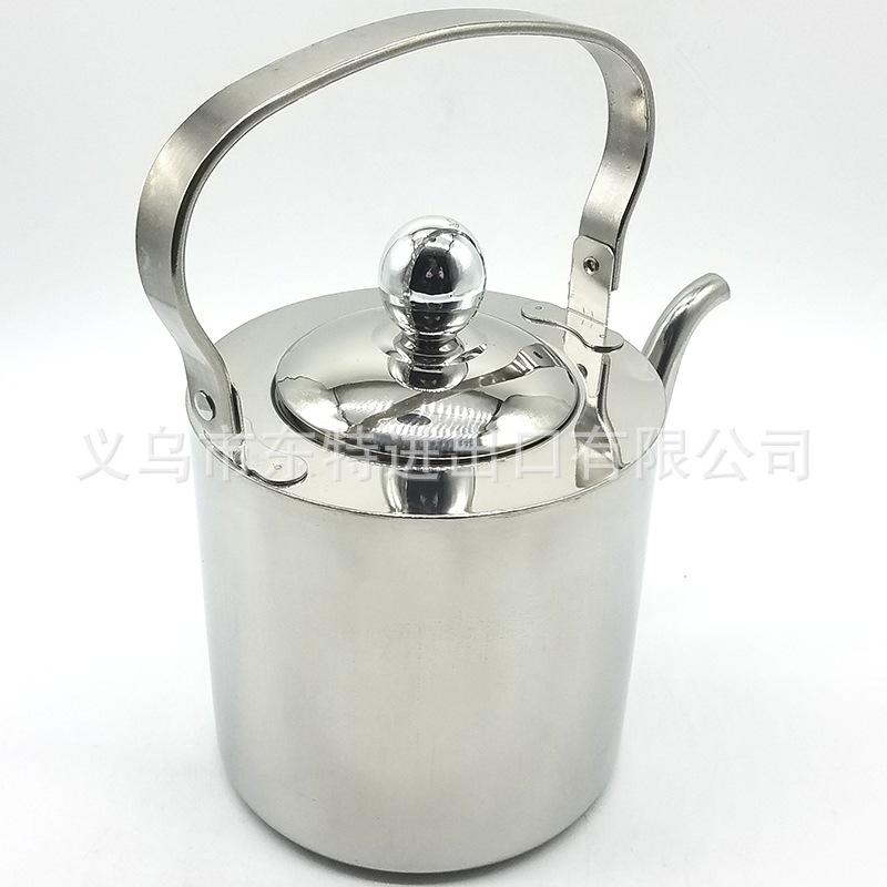 Factory direct sales of stainless steel water kettles, straight cylinder single-handle kettles with spouts, thickened high-end kettles, vertical vertical Youle kettles Item Picture