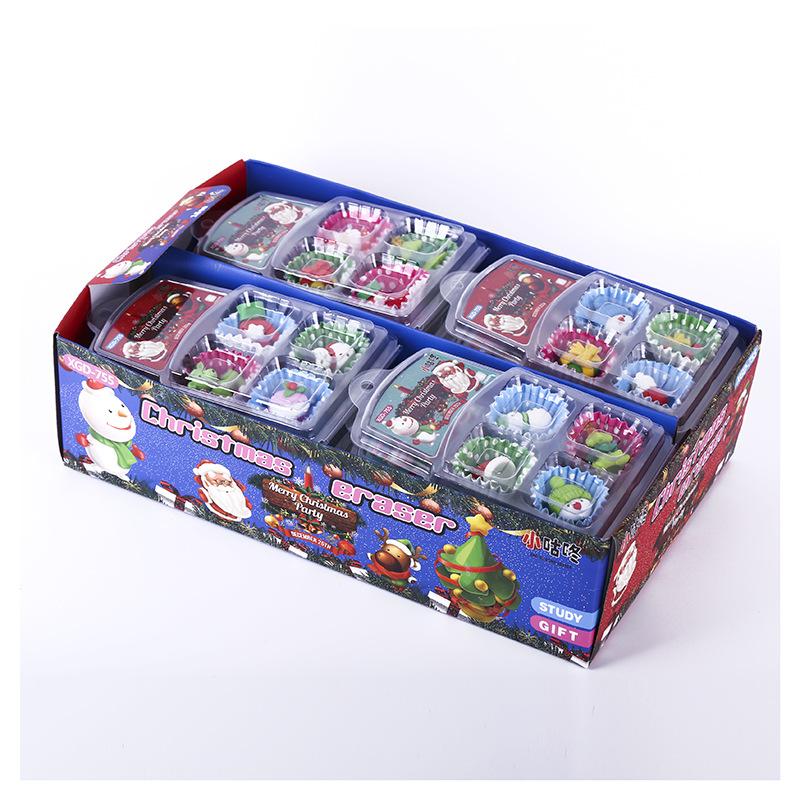 圣诞橡皮擦/造型逼真/可爱白底实物图