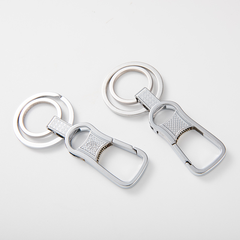 Men's double ring waist keychain, "Fu" character car keychain, car keychain, Xinmeida two-yuan department store supermarket Specification image