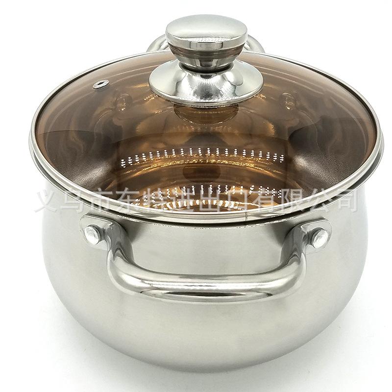 Factory direct sales of stainless steel soup POTS, arc-shaped soup POTS, composite steel soup POTS, colored glass LIDS, large-capacity stewing POTS Application Scenario