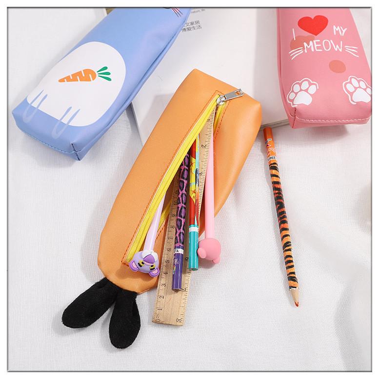 مجموعة صغيرة من أقلام الكرتونية من طراز Pue، وحقائب أقلام الأطفال، أكياس أقلام رصاص Item Picture