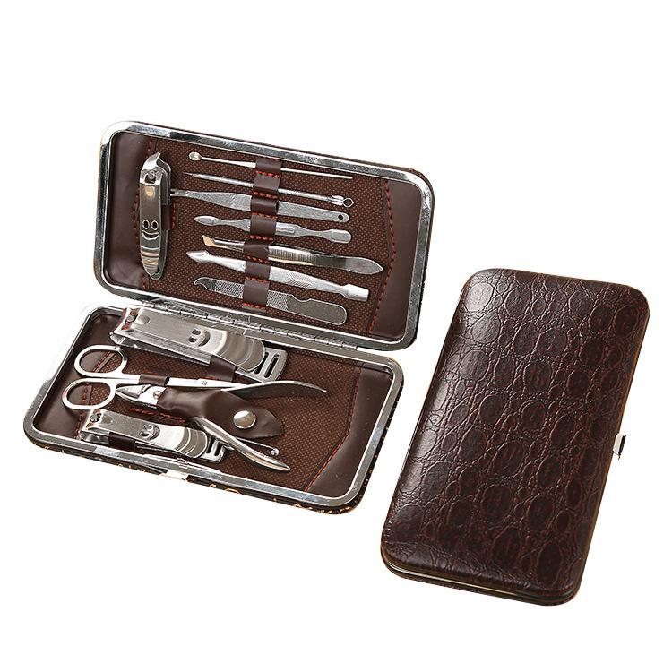 Beauty and nail care tools set, 12-piece smiling face set, nail clippers and nail knives set, customized nail care and pedicure tools Item Picture