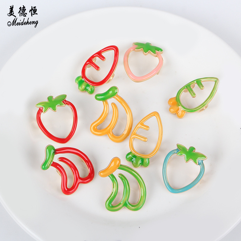 厂家直销亚克力 吊孔发饰发绳水果配件珠 diy儿童橡皮筋配饰散珠