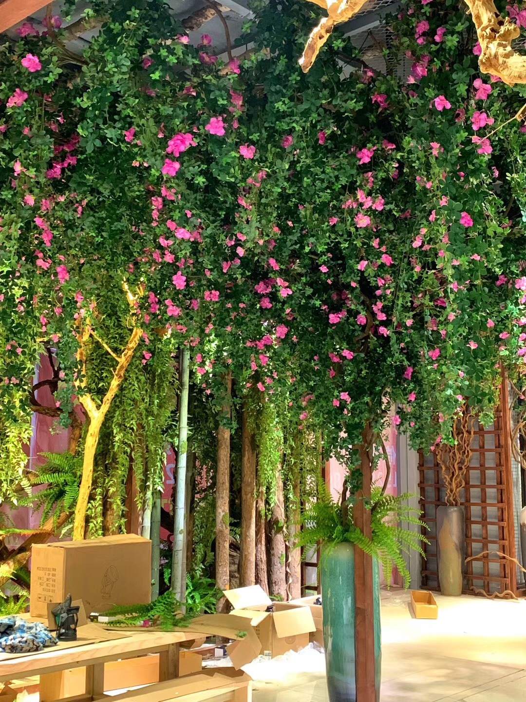 仿真杜鹃花壁挂仿真蔷薇藤条 仿真花映山红壁挂仿真玫瑰花挂