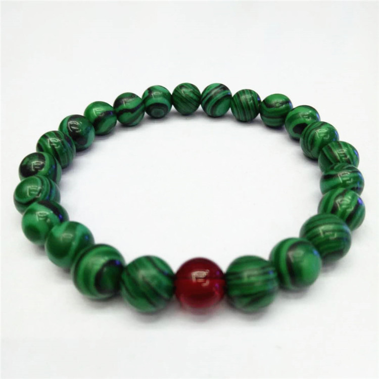 Trendy new malachite garnet bracelet couple bracelet set DIY natural stone combination bracelet wholesale Specification image