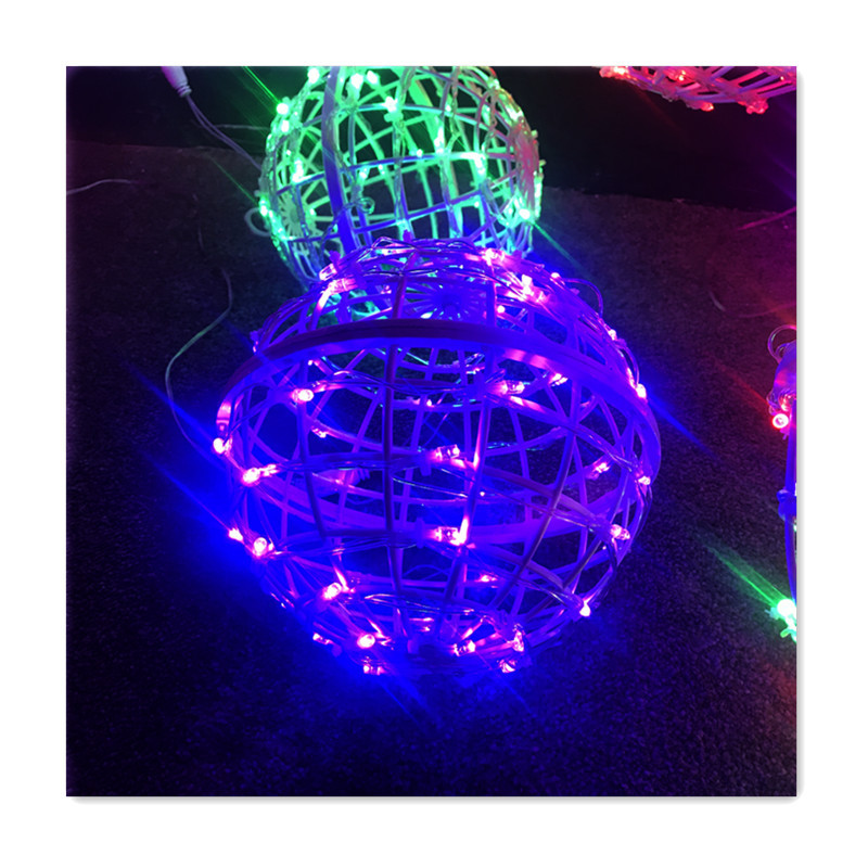 led rattan bulb tree hanging lights, landscape lights, decorative colored lights, Spring Festival and New Year street festival park lighting, round balls Item Picture