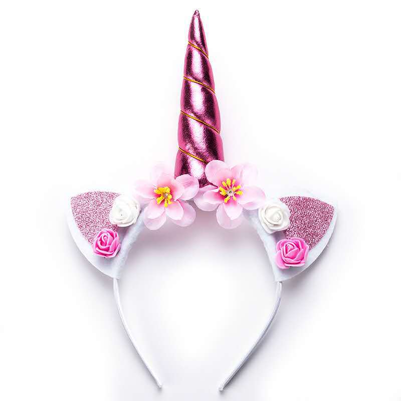 Factory direct supply of cross-border unicorn headbands, children's cartoon headbands, Halloween princess birthday party headwear wholesale Item Picture