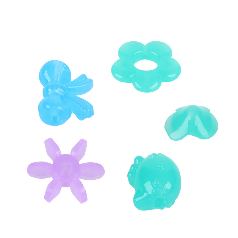 Simple and versatile hair accessories and hair strings, acrylic five types of jelly beads, diy handcrafted loose bead materials Item Picture