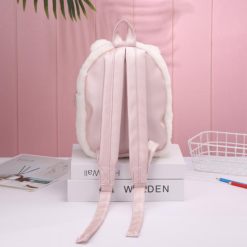 New plush and cute little bear cartoon bow backpack for children, adorable snack backpack for babies Specification image