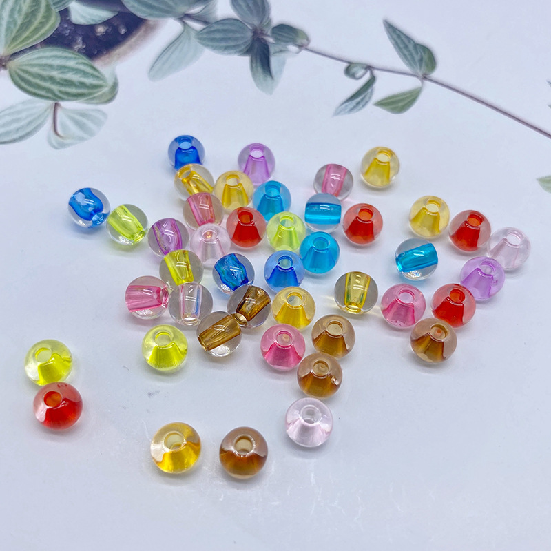Beaded material through-hole core bead jewelry, hair rope necklace, acrylic round bead diy simple and easy accessory undefined