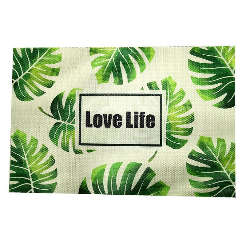 热带森林印花餐垫北欧树叶餐桌垫棉麻防水西餐餐垫厂家直销定制详情图7