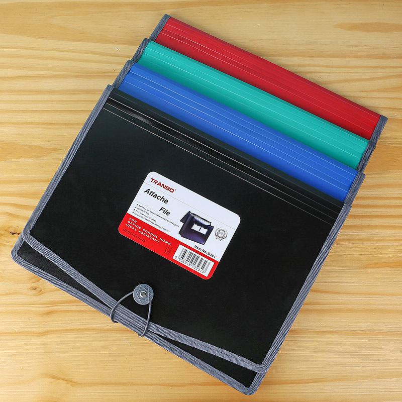 Factory direct sales business type student blank bag, large-capacity elastic rope buckle portable book and information bag, file bag details Picture