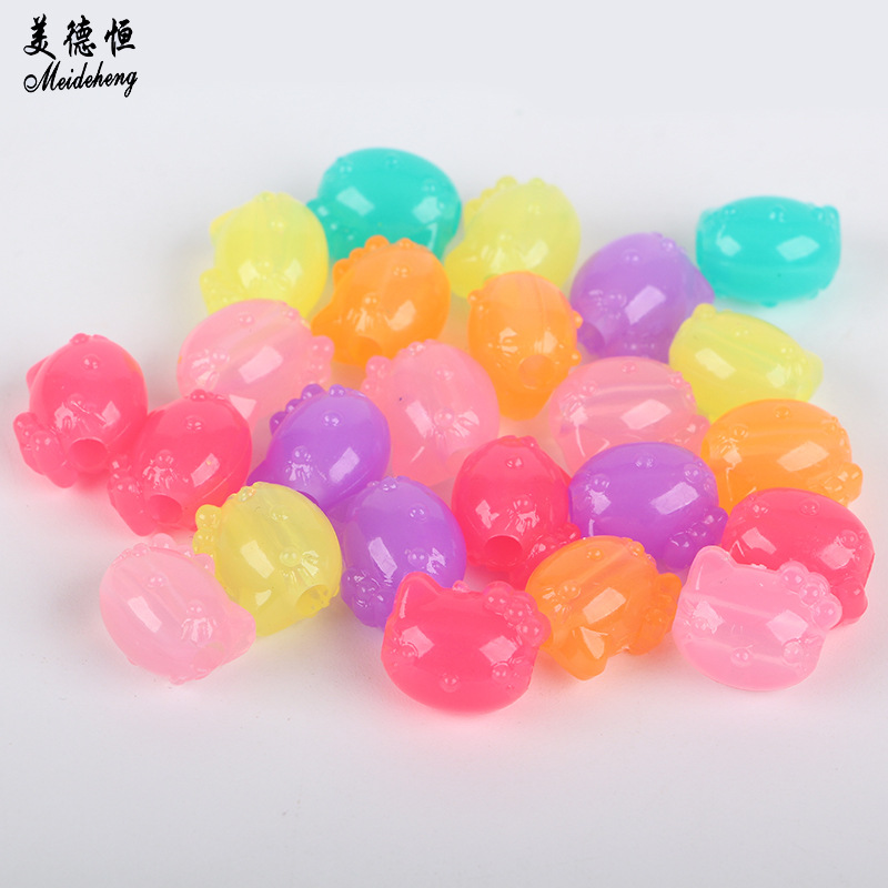 Simple and versatile hair accessories and hair strings, acrylic five types of jelly beads, diy handcrafted loose bead materials Application Scenario