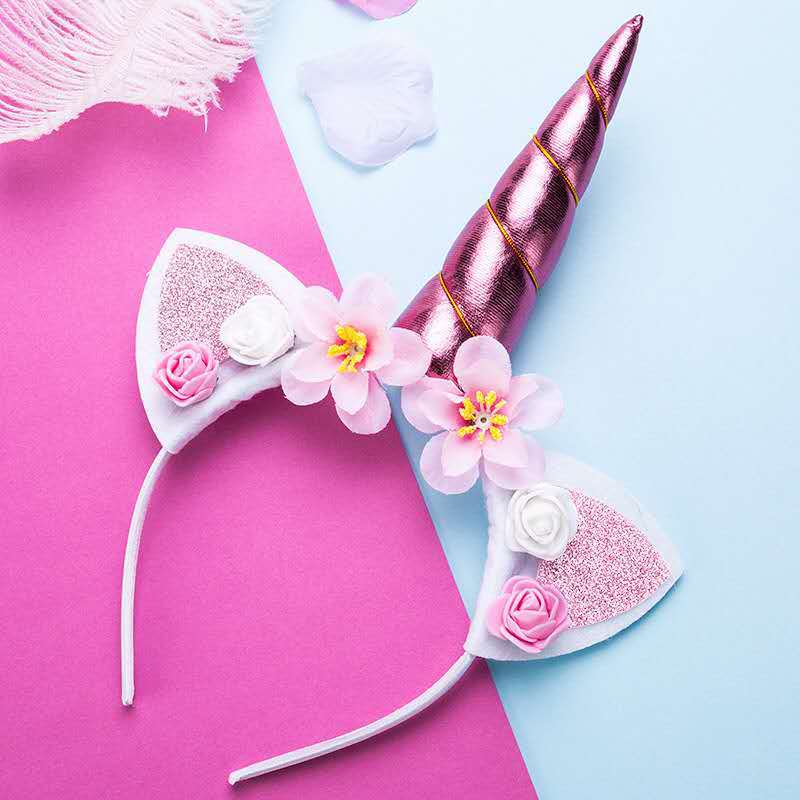 Factory direct supply of cross-border unicorn headbands, children's cartoon headbands, Halloween princess birthday party headwear wholesale Application Scenario
