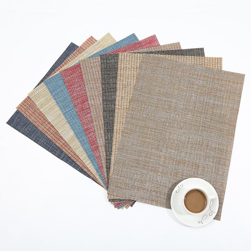 厂家直销pvc防滑隔热垫 欧式特斯林西餐垫简约方形餐桌垫定制批发