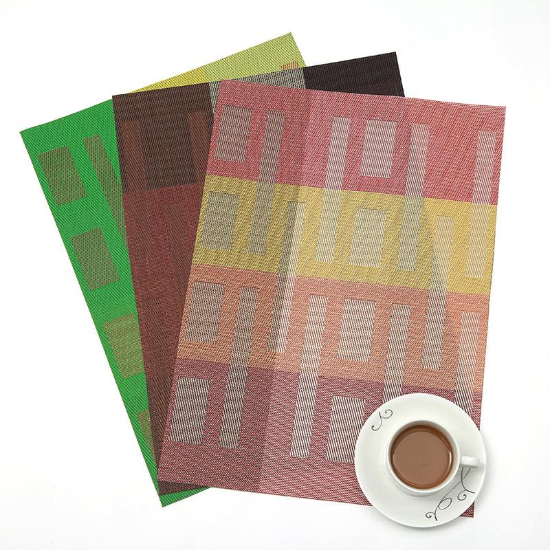 Gradient change placemat Nordic Trings Western placemat Home utensils Insulated placemat square placemat