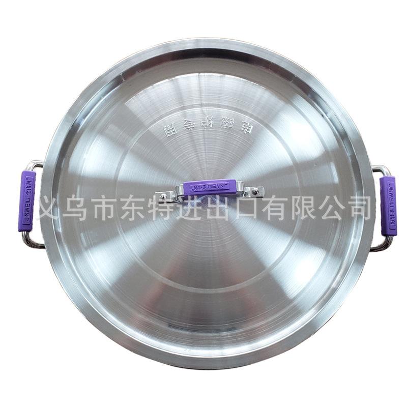 Stainless steel thickened European-style soup pot, silicone handle composite bottom, gas induction cooker, universal soup pot, large-capacity stock bucket Item Picture
