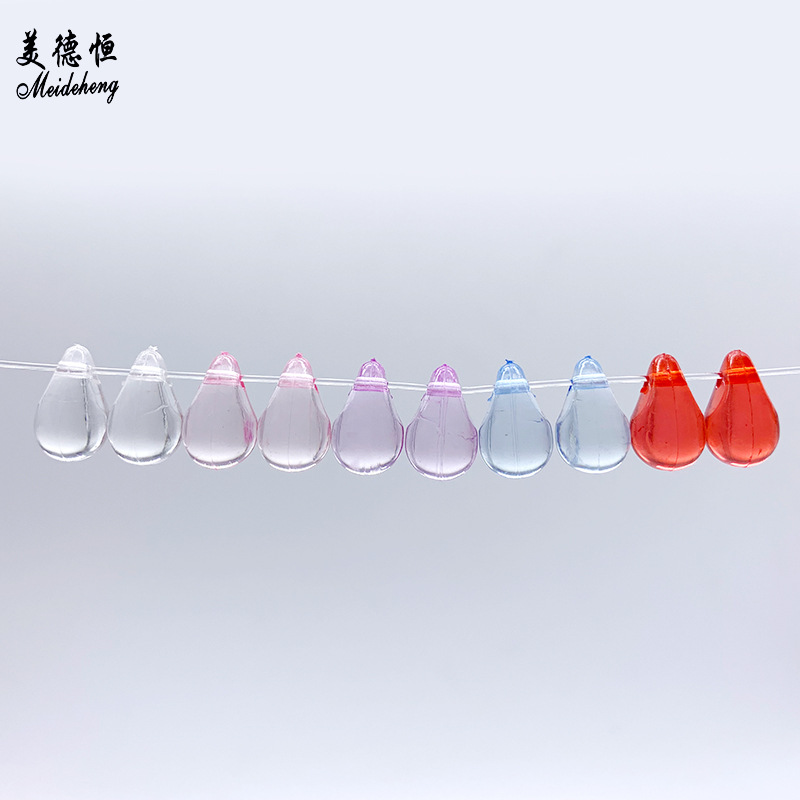 Two diy DIY hair accessories, hairpins and headwear beads with a hanging hole, featuring the same colorful transparent water drop beads as the popular ones Specification image
