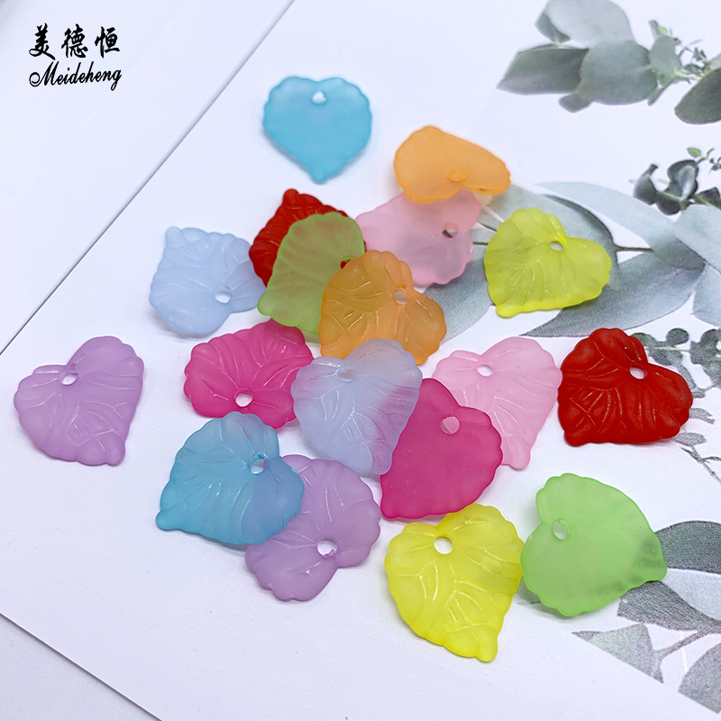 亚克力串珠材料吊孔小树叶 diy手工制作耳环发饰配饰饰品配件批发
