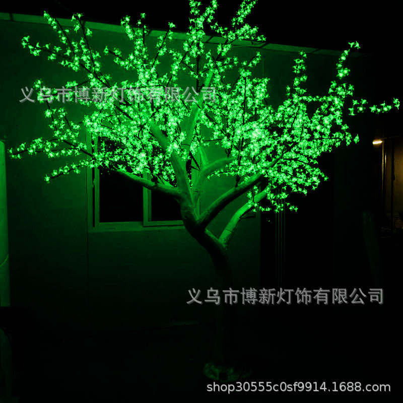 Cross-border supply LED peach blossom simulation tree light, waterproof outdoor courtyard landscape decoration tree light, 3 meters high Item Picture