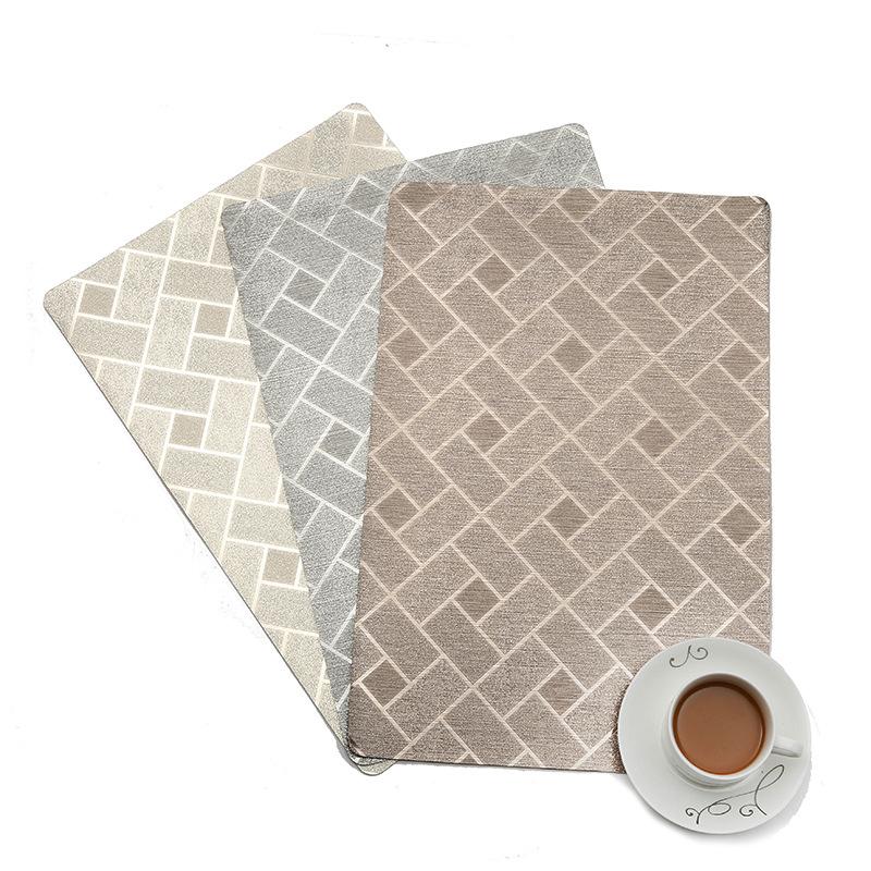 Hotel placemat waterproof Western placemat pvc environmental plastic table mat household items non-slip heat insulation placemat wholesale thumbnail
