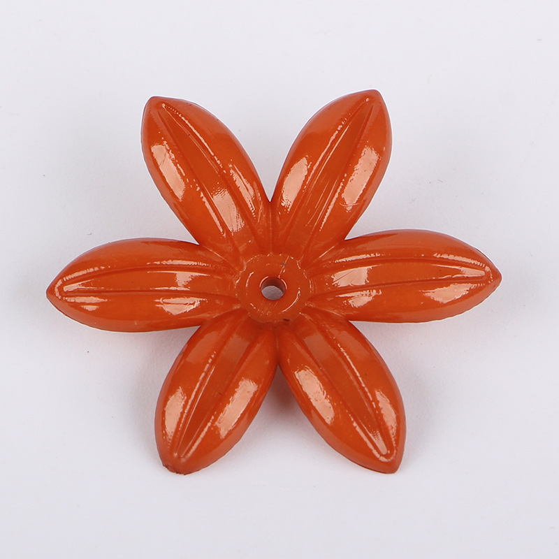 Autumn and winter color mid-hole five-petal spray-painted flower diy factory direct sales hair accessories, hairpins, ancient ornaments, versatile accessories, flower petals wholesale undefined