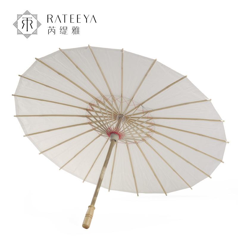 Customized DIY bamboo edge craft paper umbrella, hand-painted blank paper umbrella, Chinese ancient-style umbrella, ceiling decorative umbrella