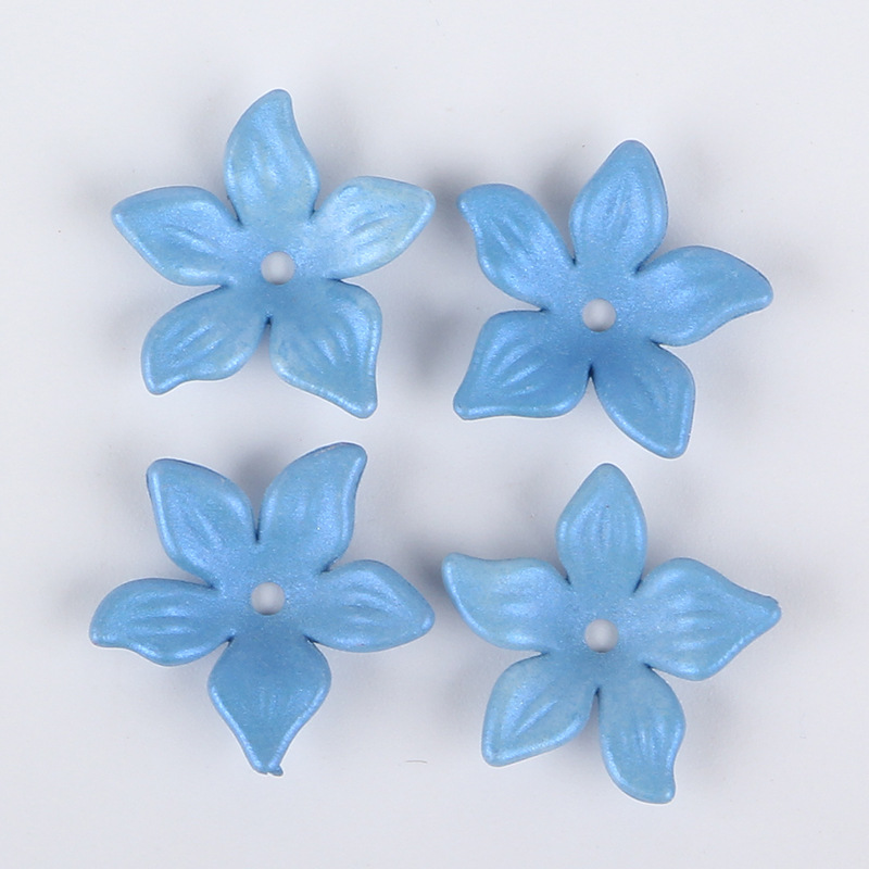 Factory direct sales of acrylic mid-hole frosted five-petal flower handcrafted headwear, bride headwear, ancient-style hairpin accessories undefined
