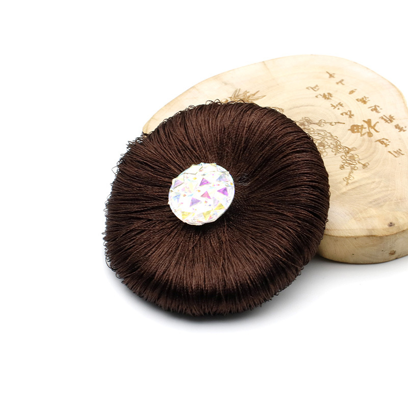Direct Sales 6Cm Cotton Thread Disc Tassel Shoes Flower Coffee Color Sky Diamond Buckle Tassel Shoes Flower Manufacturers Wholesale Customization