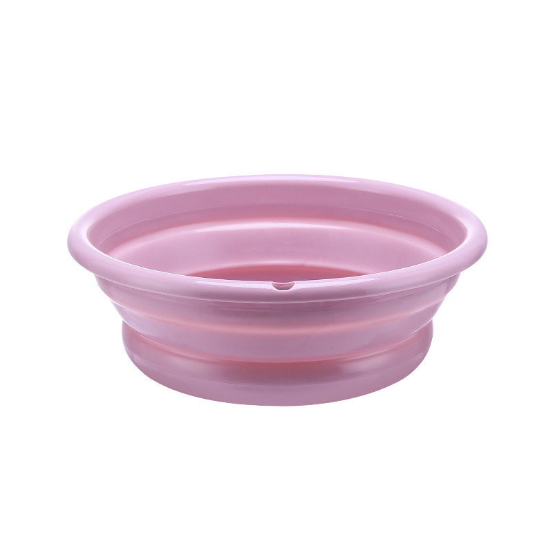Portable Japanese basin, folding and thickening, large, medium and small washbasin, household laundry basin, travel laundry basin, children's plastic basin Item Picture
