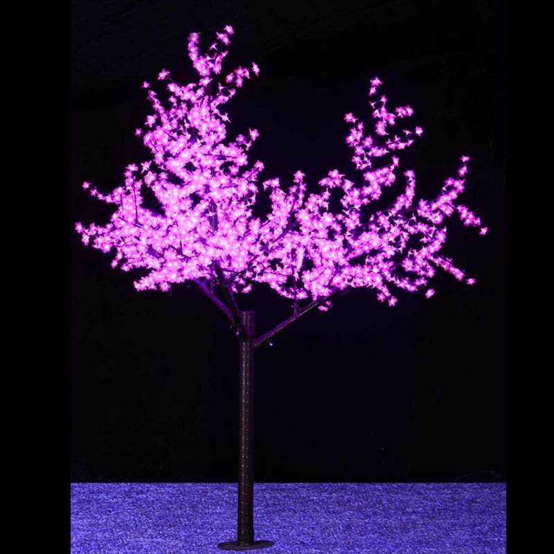 Cross-border supply LED iron rod tree lights, illuminated Bauhinia flower outdoor waterproof courtyard landscape decorative trees, direct supply from the manufacturer details Picture